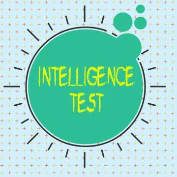 Text sign showing Intelligence Test. Conceptual photo test designed to measure Stock Illustration