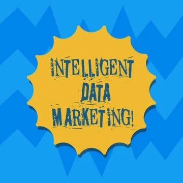 Text sign showing Intelligent Data Marketing. Conceptual photo Information Stock Illustration