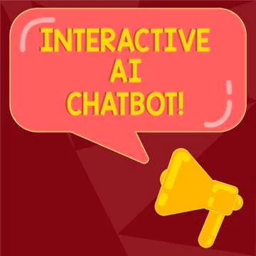 Text sign showing Interactive Ai Chatbot. Conceptual photo computer program that Stock Illustration
