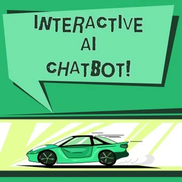 Text sign showing Interactive Ai Chatbot. Conceptual photo computer program that Stock Illustration