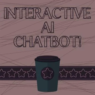 Text sign showing Interactive Ai Chatbot. Conceptual photo computer program that Stock Illustration