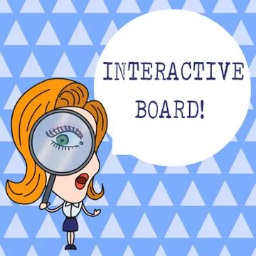 Text sign showing Interactive Board. Conceptual photo standalone touchscreen Stockillustratie