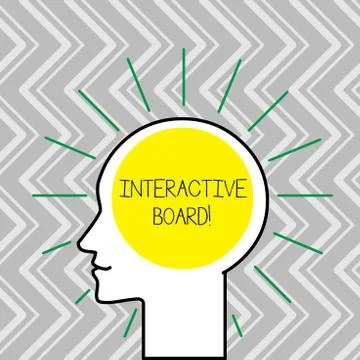 Text sign showing Interactive Board. Conceptual photo standalone touchscreen Illustrazione stock