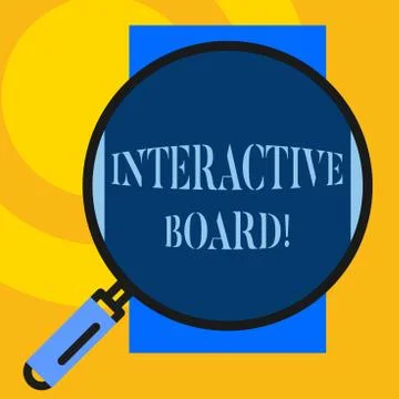 Text sign showing Interactive Board. Conceptual photo standalone touchscreen Stock Illustration