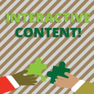 Text sign showing Interactive Content. Conceptual photo It requires the イラスト素材