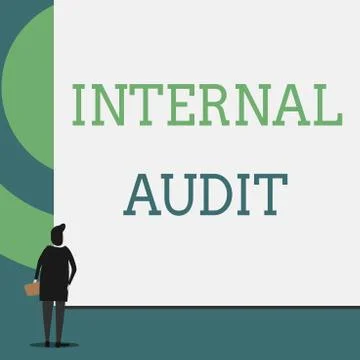 Text sign showing Internal Audit. Conceptual photo Evaluates the effectiveness Stock Illustration