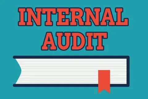 Text sign showing Internal Audit. Conceptual photo Evaluates the effectiveness Illustrazione stock