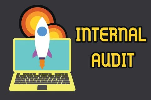 Text sign showing Internal Audit. Conceptual photo Evaluates the effectiveness Stock Illustration