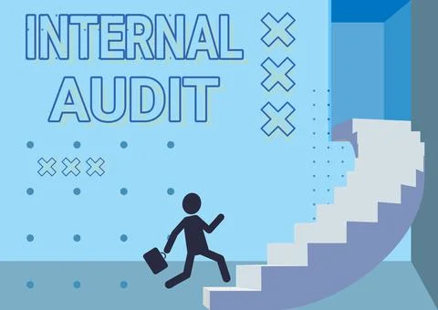 Text sign showing Internal Audit. Business overview Evaluates the effectiveness イラスト素材