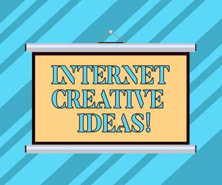 Text sign showing Internet Creative Ideas. Conceptual photo ability to make new Stock Illustration