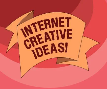 Text sign showing Internet Creative Ideas. Conceptual photo ability to make new Stock Illustration