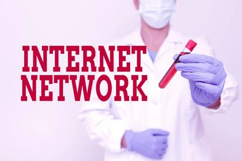 Text sign showing Internet Network. Business showcase connects computers Stock Photos