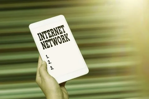 Text sign showing Internet Network. Business concept connects computers together Stock-Fotos