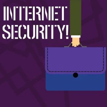 Text sign showing Internet Security. Conceptual photo security that deals Stock Illustration