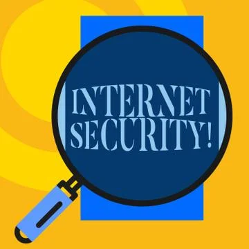 Text sign showing Internet Security. Conceptual photo security that deals Stock Illustration
