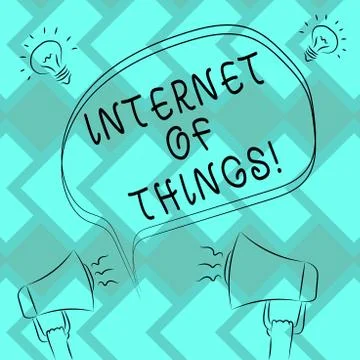 Text sign showing Internet Of Things. Conceptual photo interconnection via イラスト素材