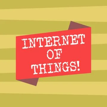 Text sign showing Internet Of Things. Conceptual photo interconnection via 스톡 일러스트