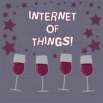 Text sign showing Internet Of Things. Conceptual photo interconnection via 스톡 일러스트