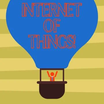Text sign showing Internet Of Things. Conceptual photo interconnection via 스톡 일러스트