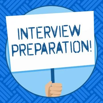 Text sign showing Interview Preparation. Conceptual photo Candidate getting Stock Illustration