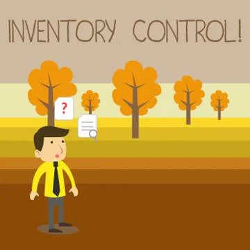 Text sign showing Inventory Control. Conceptual photo regulating and maximising Illustration
