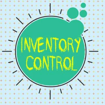 Text sign showing Inventory Control. Conceptual photo regulating and maximising Illustration