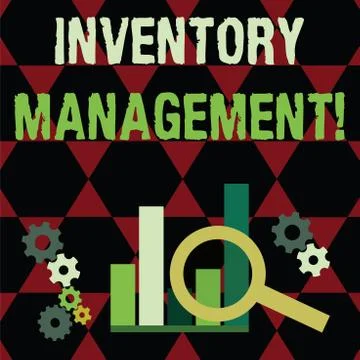 Text sign showing Inventory Management. Conceptual photo supervision of Ilustração Stock
