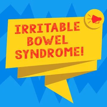 Text sign showing Irritable Bowel Syndrome. Conceptual photo Disorder involving Stock Illustration