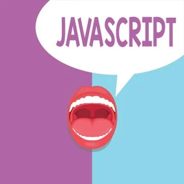 Text sign showing Javascript. Conceptual photo Computer programming language Stockillustratie