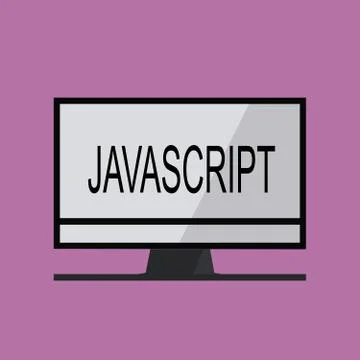 Text sign showing Javascript. Conceptual photo Computer programming language Stockillustratie