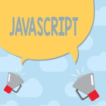 Text sign showing Javascript. Conceptual photo Computer programming language Stock Illustration