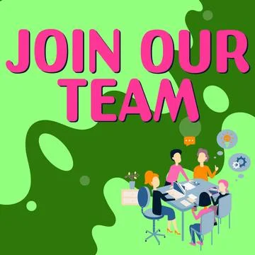 Text sign showing Join Our Team. Concept meaning Allied Associate Work with us Stock Illustration