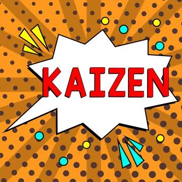 Text sign showing Kaizen. Internet Concept a Japanese business philosophy of Stock Illustration