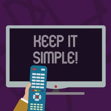 Text sign showing Keep It Simple. Conceptual photo ask something easy understand Stock-Illustration
