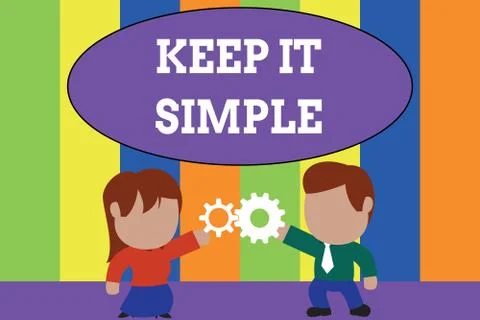 Text sign showing Keep It Simple. Conceptual photo to make something easy to Stock Illustration
