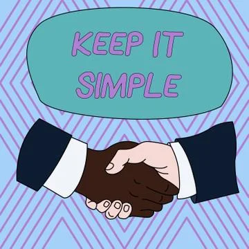 Text sign showing Keep It Simple. Conceptual photo to make something easy to Stock Illustration
