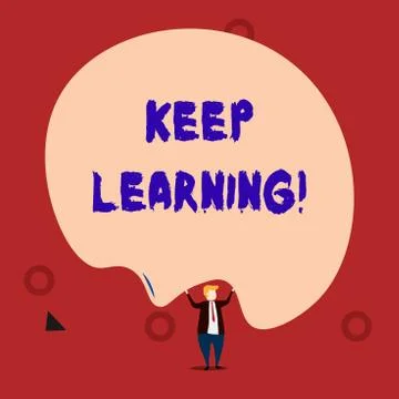 Text sign showing Keep Learning. Conceptual photo Life long and selfmotivated イラスト素材