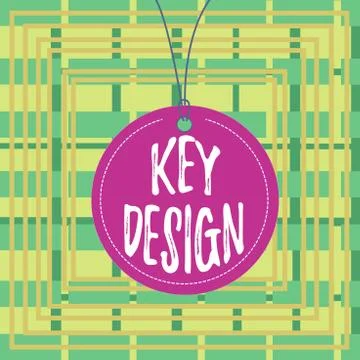 Text sign showing Key Design. Conceptual photo a necessary or very important Stock Illustration