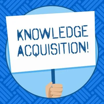 Text sign showing Knowledge Acquisition. Conceptual photo process of extracting Stock Illustration