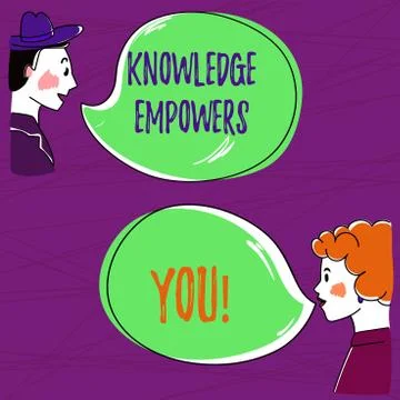 Text sign showing Knowledge Empowers You. Conceptual photo To equip someone with Illustrazione stock
