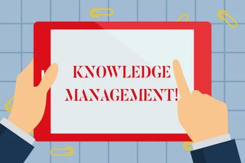 Text sign showing Knowledge Management. Conceptual photo efficient handling of イラスト素材