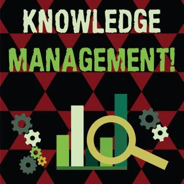 Text sign showing Knowledge Management. Conceptual photo efficient handling of Stockillustratie