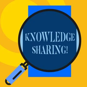 Text sign showing Knowledge Sharing. Conceptual photo deliberate exchange of Stock Illustration