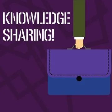 Text sign showing Knowledge Sharing. Conceptual photo deliberate exchange of 스톡 일러스트