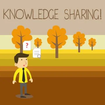 Text sign showing Knowledge Sharing. Conceptual photo deliberate exchange of Stock Illustration