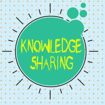 Text sign showing Knowledge Sharing. Conceptual photo deliberate exchange of 스톡 일러스트