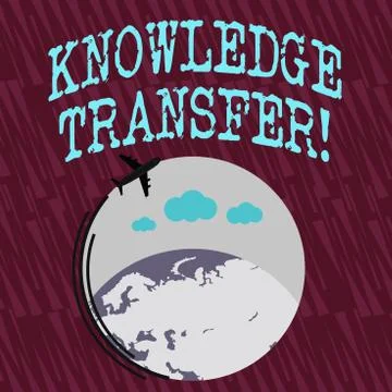 Text sign showing Knowledge Transfer. Conceptual photo sharing or disseminating Stock Illustration