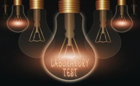 Text sign showing Laboratory Test. Conceptual photo Determination of a medical Stock Illustration