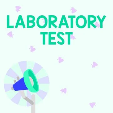 Text sign showing Laboratory Test. Business idea Determination of a medical イラスト素材