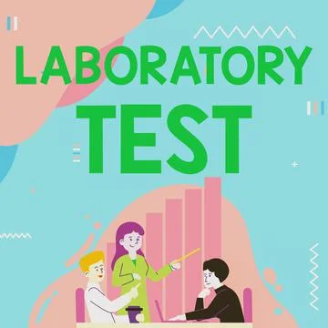 Text sign showing Laboratory Test. Word Written on Determination of a medical Stock Illustration